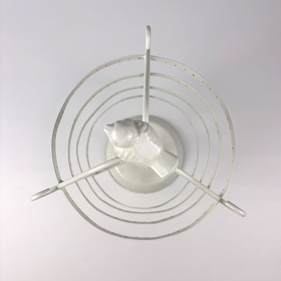 Urban Outfitters Spinning Bird Metal Jewelry Stand White Earrings Nacklaces See - Picture 5 of 10